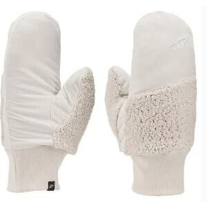 Nike Sherpa Fleece Mittens Cream XS/S NWT